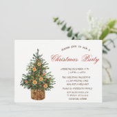 Kerstboom, Rode Kerstfeest Kaart (Staand voorkant)