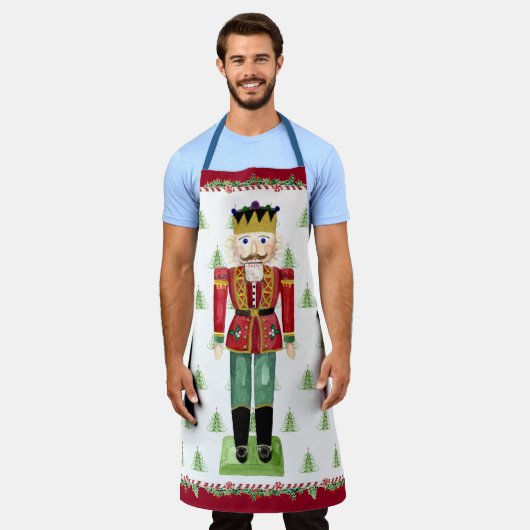 Kerstboom Rode Notenkraker Waterverf Holly Schort (Gedragen)