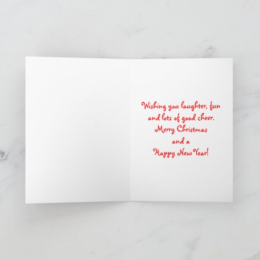 Kerstboom Rode Pet Kaart (Binnen)