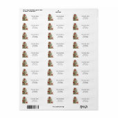 Kerstboom rode strikken retouradres etiket (Full Sheet)