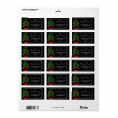 Kerstboom Rode vogel vakantie adreslabel Etiket (Full Sheet)