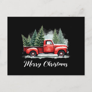 Kerstboom rode vrachtwagen briefkaart