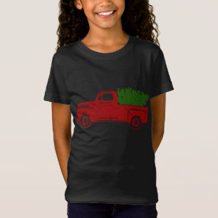 Kerstboom Rode Vrachtwagen Grappige Xmas Familie G T-shirt