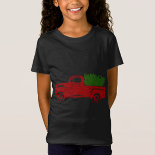 Kerstboom Rode Vrachtwagen Grappige Xmas Familie G T-shirt