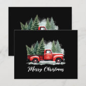 Kerstboom rode vrachtwagen informatiekaartje (Voorkant / Achterkant)