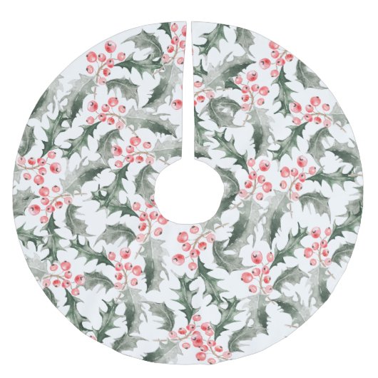 Kerstboom Rokken Feestelijke Holly en bessen Rok (Voorkant)