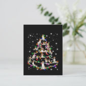 Kerstboom rond de beugel, bedekt door vlieglicht bedankkaart (Staand voorkant)