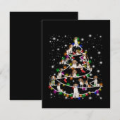 Kerstboom rond de beugel, bedekt door vlieglicht bedankkaart (Voorkant / Achterkant)