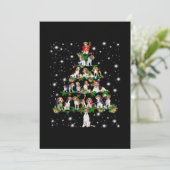 Kerstboom rond de beugel, bedekt door vlieglicht bedankkaart (Staand voorkant)