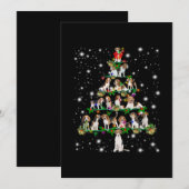 Kerstboom rond de beugel, bedekt door vlieglicht bedankkaart (Voorkant / Achterkant)