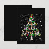 Kerstboom rond de beugel, bedekt door vlieglicht bedankkaart (Voorkant / Achterkant)