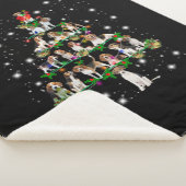 Kerstboom rond de beugel, bedekt door vlieglicht sherpa deken (3/4)