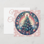 Kerstboom Rond Kerst Wenskaart (Voorkant / Achterkant)