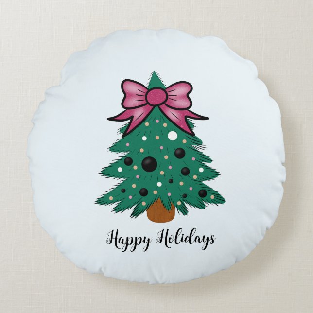 kerstboom rond kussen (Voorkant)