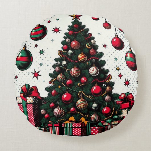 kerstboom rond kussen (Voorkant)