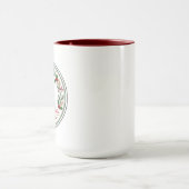 Kerstboom Ronde Badge Twee-Tons Mok (Midden)