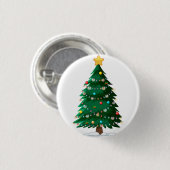 kerstboom ronde button 3,2 cm (Voorkant /achterkant)