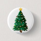 kerstboom ronde button 3,2 cm (Voorkant)
