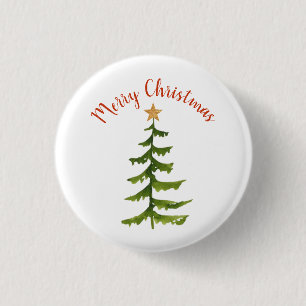 kerstboom ronde button 3,2 cm
