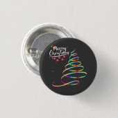 Kerstboom Ronde Button 3,2 Cm (Voorkant /achterkant)