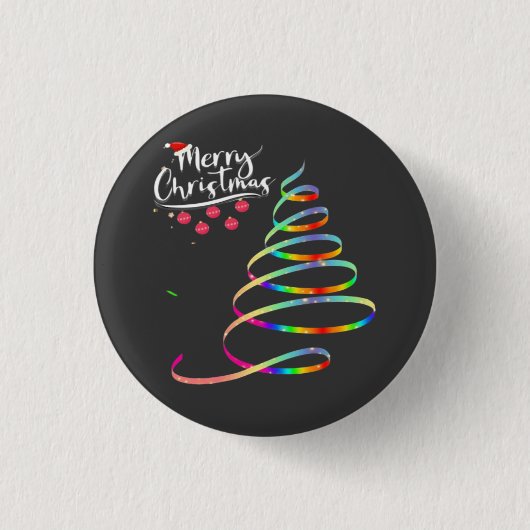 Kerstboom Ronde Button 3,2 Cm (Voorkant)