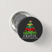 Kerstboom Ronde Button 3,2 Cm (Voorkant /achterkant)