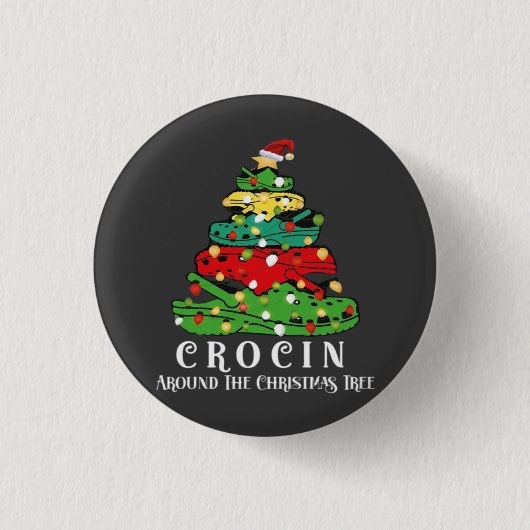 Kerstboom Ronde Button 3,2 Cm (Voorkant)