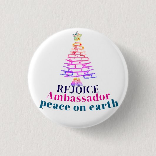 Kerstboom Ronde Button 3,2 Cm (Voorkant)