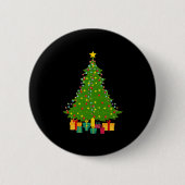 kerstboom ronde button 5,7 cm (Voorkant)