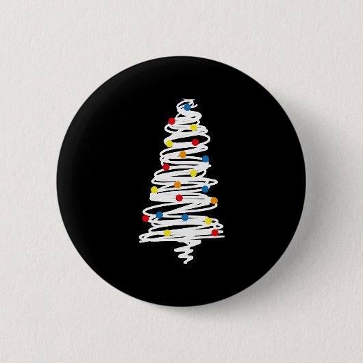 kerstboom ronde button 5,7 cm (Voorkant)