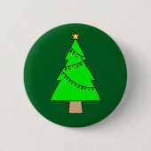 Kerstboom Ronde Button 5,7 Cm (Voorkant)