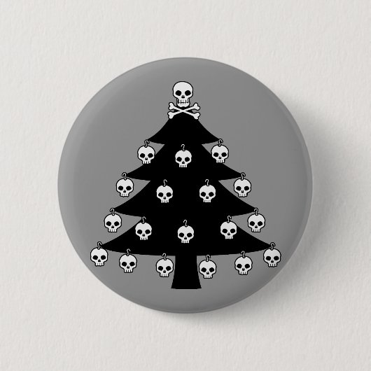 Kerstboom Ronde Button 5,7 Cm (Voorkant)
