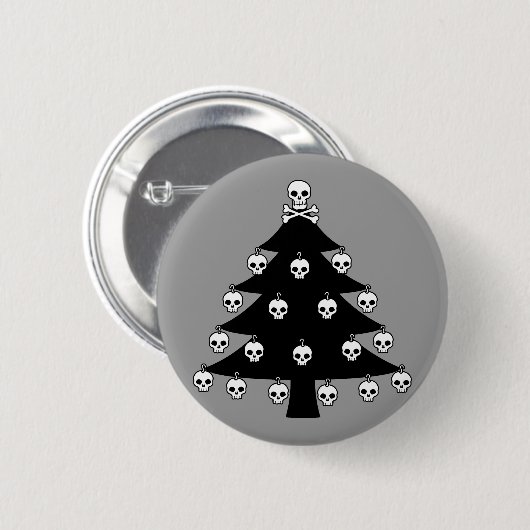 Kerstboom Ronde Button 5,7 Cm (Voorkant /achterkant)