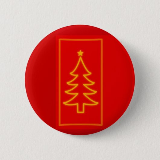 kerstboom ronde button 5,7 cm (Voorkant)