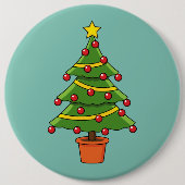 kerstboom ronde button 6,0 cm (Voorkant)
