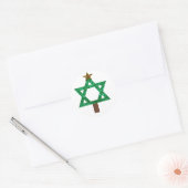 kerstboom ronde sticker (Envelop)