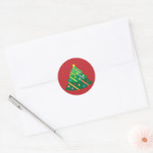 kerstboom ronde sticker (Envelop)