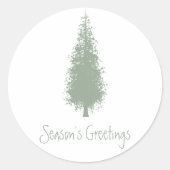 Kerstboom Ronde Sticker (Voorkant)