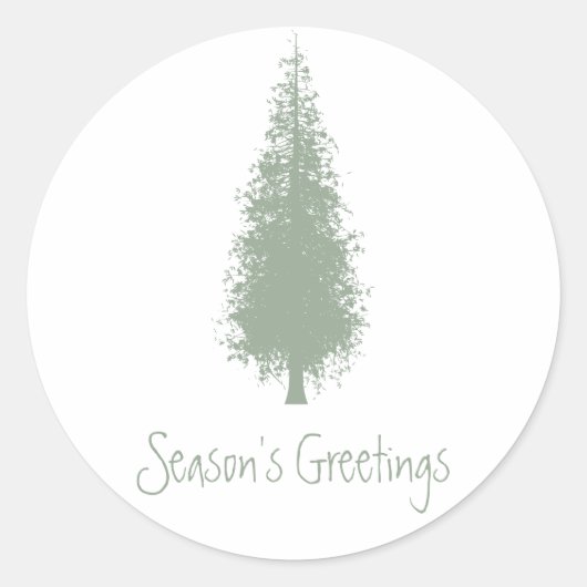 Kerstboom Ronde Sticker (Voorkant)