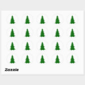 kerstboom ronde sticker (Vel)