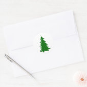 kerstboom ronde sticker (Envelop)