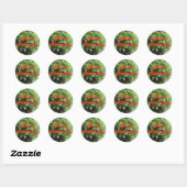 Kerstboom Ronde Sticker (Vel)