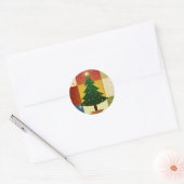 kerstboom ronde sticker (Envelop)