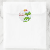 kerstboom ronde sticker (Tas)