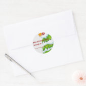 kerstboom ronde sticker (Envelop)