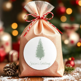 Kerstboom Ronde Sticker