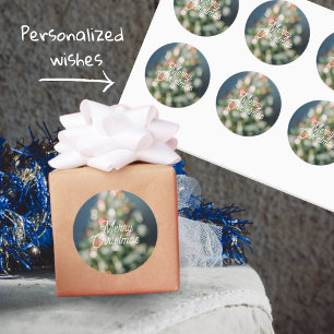 kerstboom ronde sticker