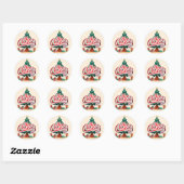 kerstboom ronde sticker (Vel)