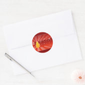 kerstboom ronde sticker (Envelop)