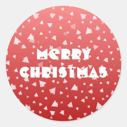 kerstboom ronde sticker (Voorkant)